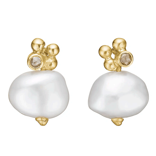 By Birdie - Zenith white pearl earrings