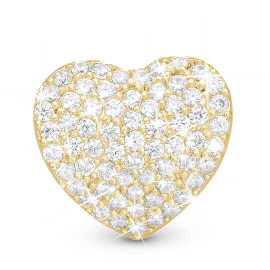 Christina charm - Sparkling Love Charm, Leather bracelet