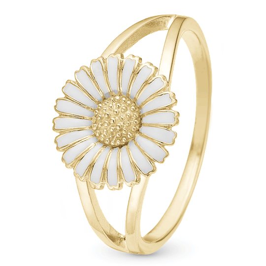 Christina - Marguerite, gold plated daisy ring 