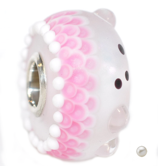 Beauty Beads - Strawberry ice, Large, glass charm