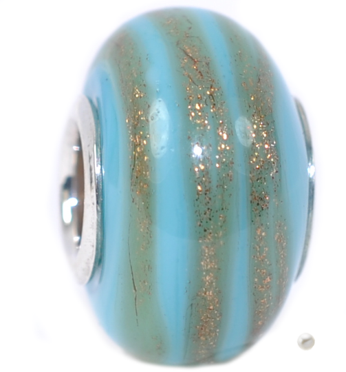 Beauty Beads - Turqouise rolled in gold