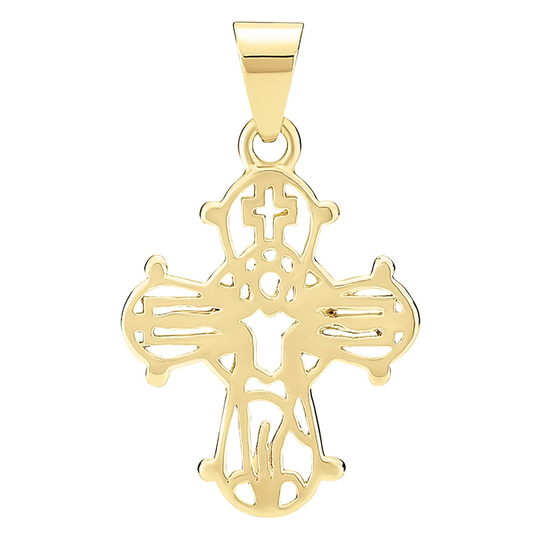 Lund - Open small Dagmar cross gold plated, 14X13mm