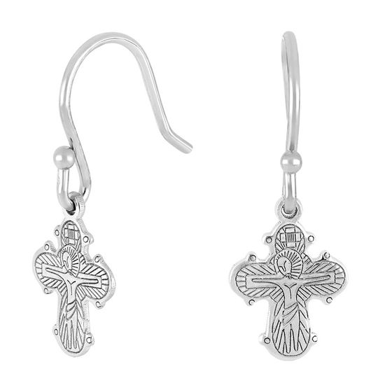 Siersbøl - Dagmarkors sølv øreringe som hænger