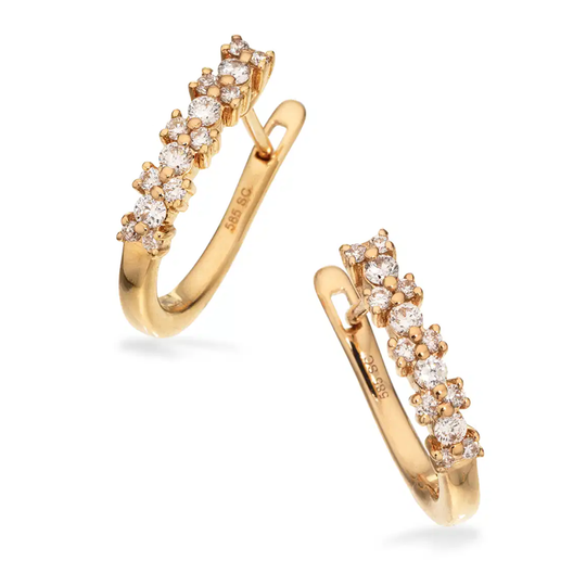 Scrouples - Dazzling clip-creoles 0,20 H-W/SI 14 kt.