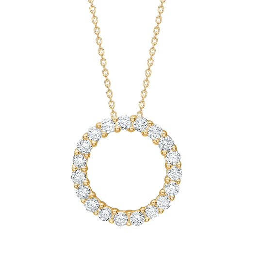 Siersbøl Luxury - Goldkette mit Kreis und 0,495ct Labordiamanten