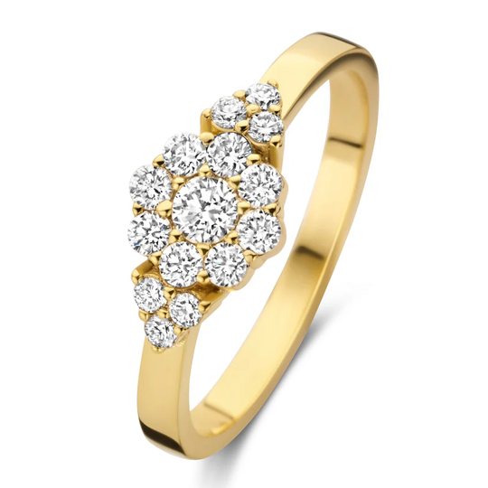 Spirit Icons - Ascot, gold ring 14ct with 0,43 diamonds