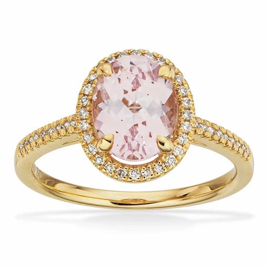 Scrouples - Diamond ring with Morganit