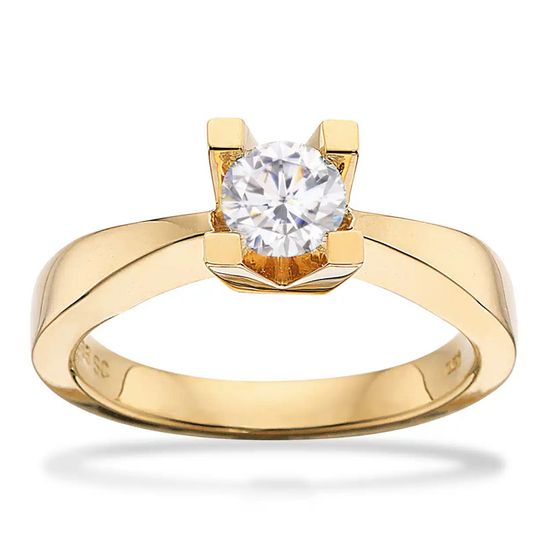 Kleopatra - Diamant prinsessering med 0,50ct diamant