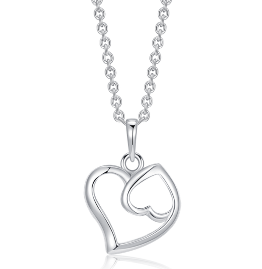 Støvring - Double heart necklace with 2 hearts