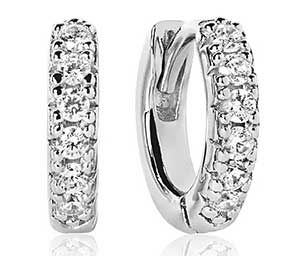 Sif Jakobs - Ellera Piccolo kreoler i med hvide sten