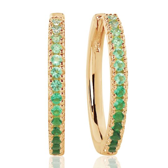 Sif Jakobs - Ellera Grande Hoops, changerende grønne zirkonia