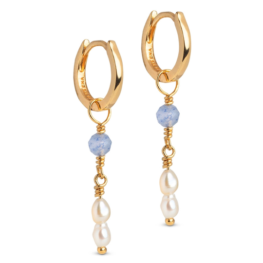 Enamel - Liva Hoops, gold plated