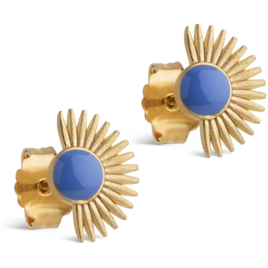 Enamel Copenhagen - Soleil corn flower blue earrings