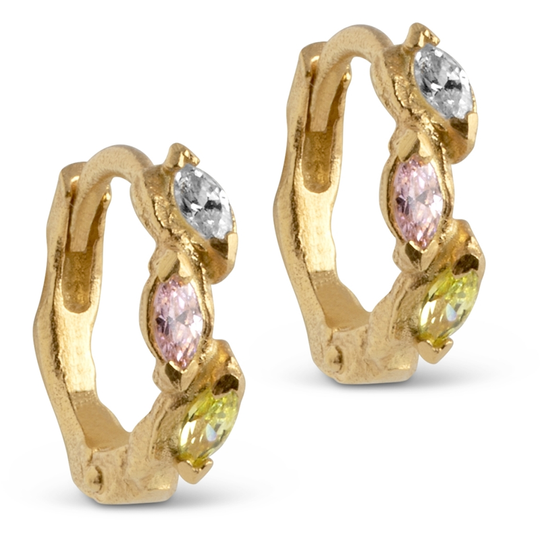 Enamel - Laia hoops, gold plated