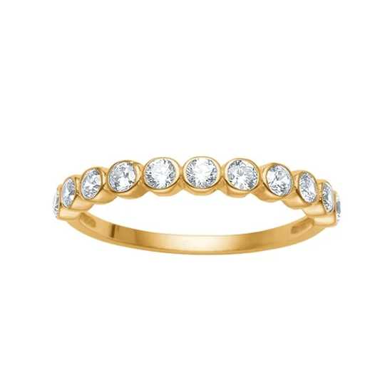 Siersbøl - 8 Karat Goldring einfach mit Zirkonia