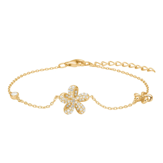 Joanli Nor - SakuraNor, bracelet with flowers and zirconia