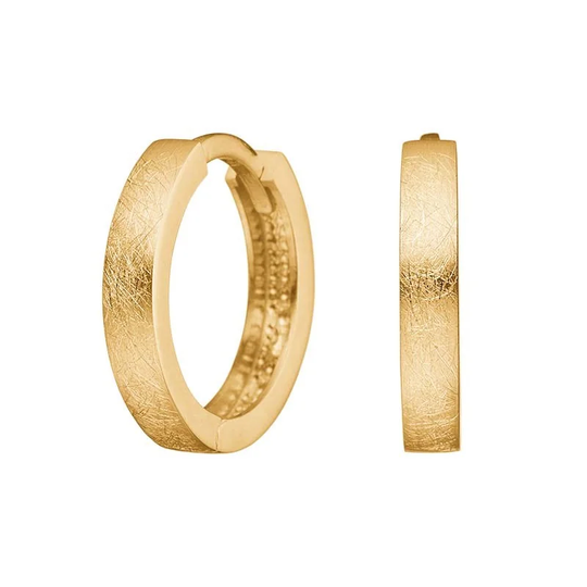Siersbøl - 8kt square gold hoops earrings