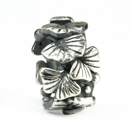 Elfbeads - Ginkgo, silver charm