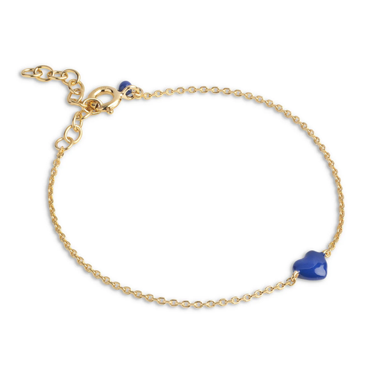 Enamel - Amore, Indigo blau Herz Armband