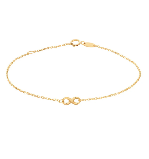 siersbøl - 8kt. gold bracelets with infinity