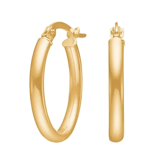 Siersbøl - 333 Gold runde und polierte Goldhoops