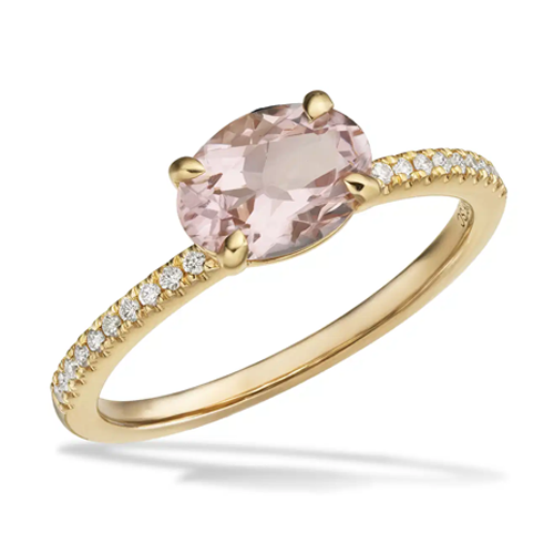 Scrouples - Diamantring mit ovale Morganite