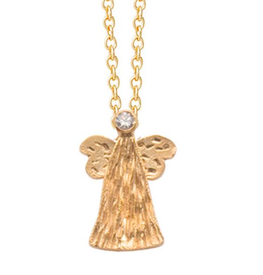 Heiring - Guardian angel in 14ct gold with diamond