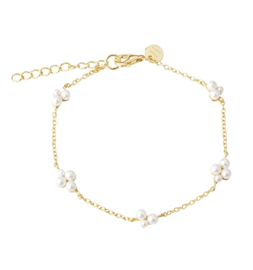 Aqua Dulce - Luna Pearl Bracelet, gold plated