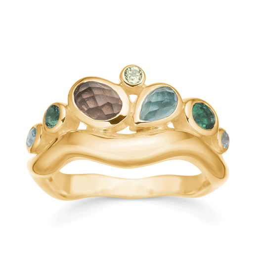 Rabinovich - Misty Green, Ring mit echte Steine