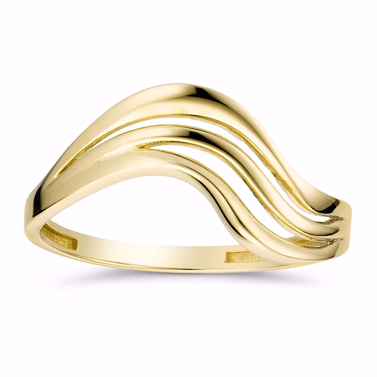  G&S - Offener Wellenring aus 8 Karat Gold