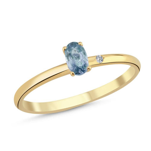 Nuran - Champagne, gold ring w.  diamonds