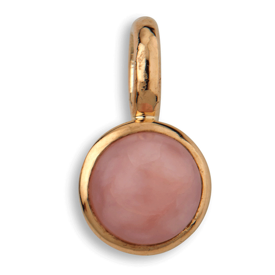 By Birdie - Victoria pink opal pendant gold