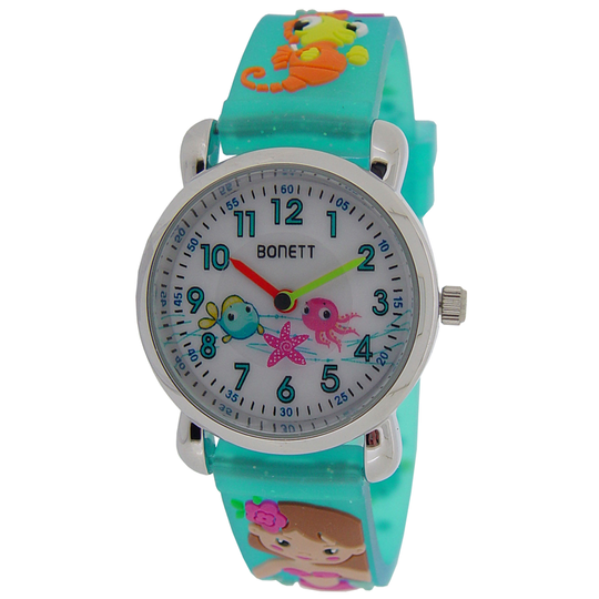 Bonett - Mermaid watch for girls, green
