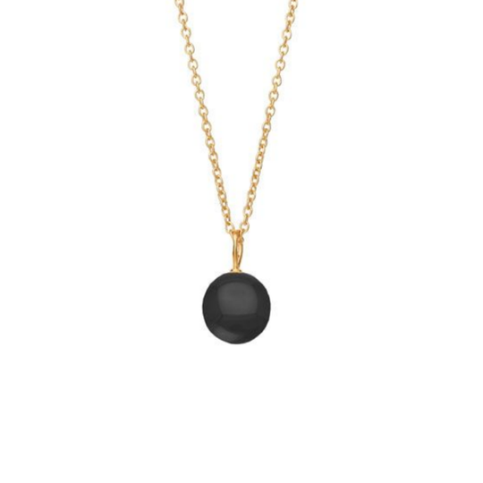 Heiring -  Pendant with black agate - gold plated