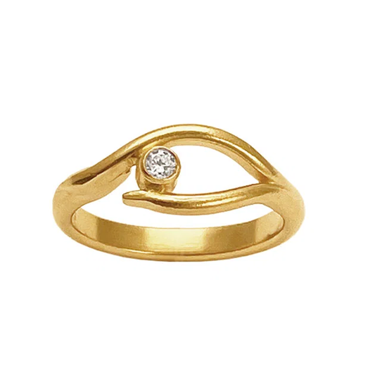 Heiring - Lumi, Offener Ring mit weisse Zirkonia