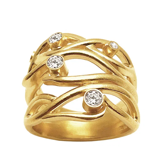 Heiring - Lumi, Large curvy  Ring mit Zirkonia