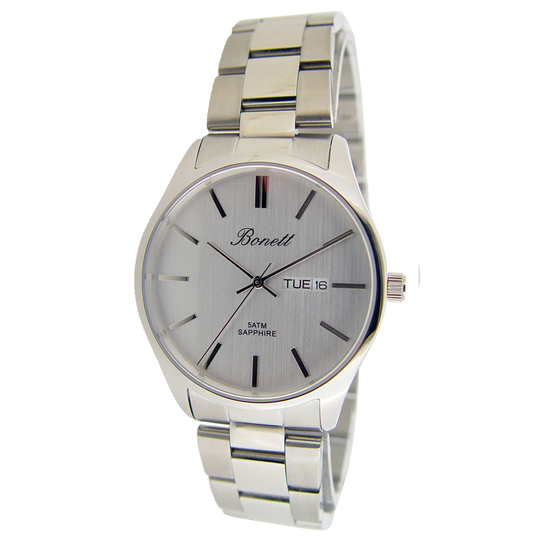 Bonett - Steel mens watch with saphire glass