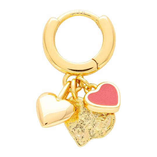LULU Copenhagen - Endless love Hoop Ohrringe mit Herzen