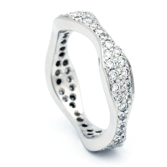 Per Borup - Classic  white gold ring with 0,92ct diamonds
