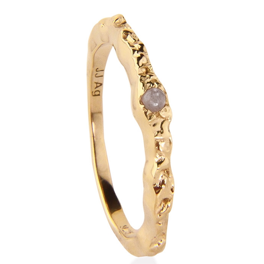 Jeberg - I am gold moonestone ring
