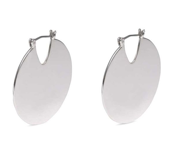 Pilgrim - Jessa, cool versilberte grosse Creol Ohrringe