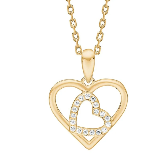 Joanli Nor - RiveraNor, Heart necklace, goldplated silver