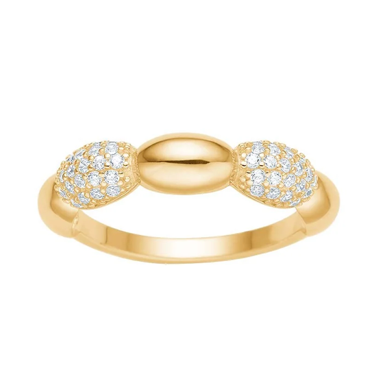 Joanli Nor - RebeccaNor, Zirconia Ring gold plated silver