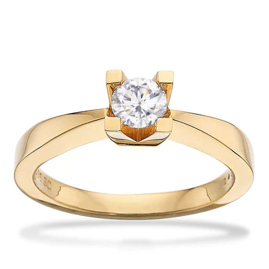 Kleopatra - Diamant prinsessering med 0,40ct diamant