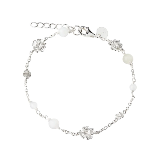 Aqua Dulce - Clover silver bracelet