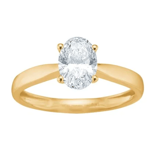 Siersbøl Luxury - 14kt Goldring mit 1,0ct Lab Diamant
