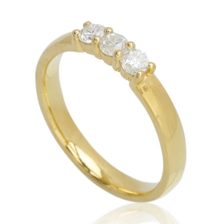 Jan Jørgensen - Aligned diamond ring 3 x 0,10ct