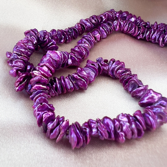 Little Pearlie - Corny, lille lilla ferskvands perlehalskæde 