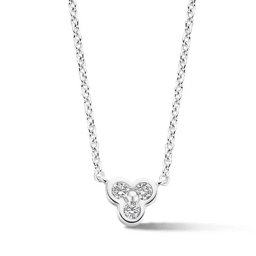 Spirit Icons -  Swan, necklace with pearl and zirconia