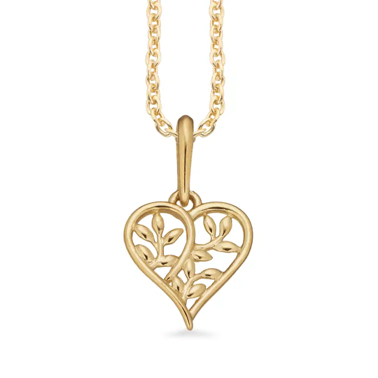 Scrouples - Lebens Baum Herz Anhänger aus 8 Karat Gold 